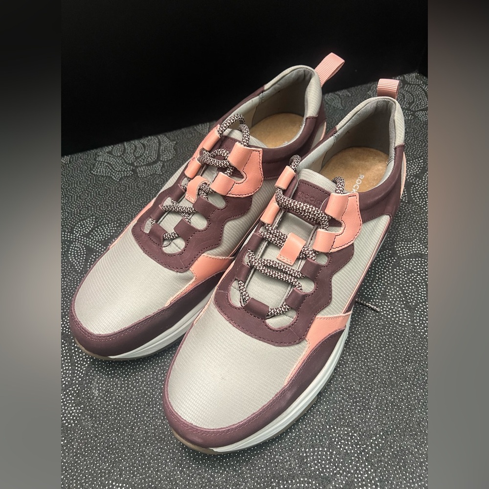 NWOB Rockport Pulse Tech Work EH Composite Fashion Sneakers In Merlot Size:11.5W - Picture 2 of 15